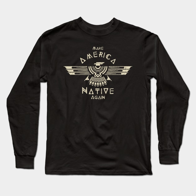 Native American Long Sleeve T-Shirt by SpottydoggCreatives